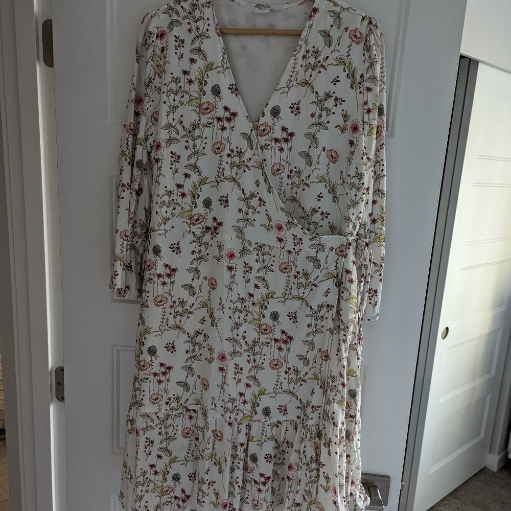 EUC GAP floral wrap dress, XL Tall